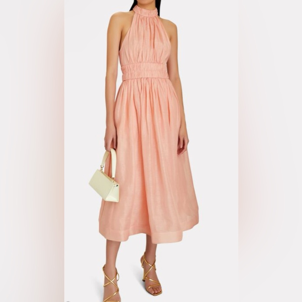 Zimmermann Peach Midi Dress